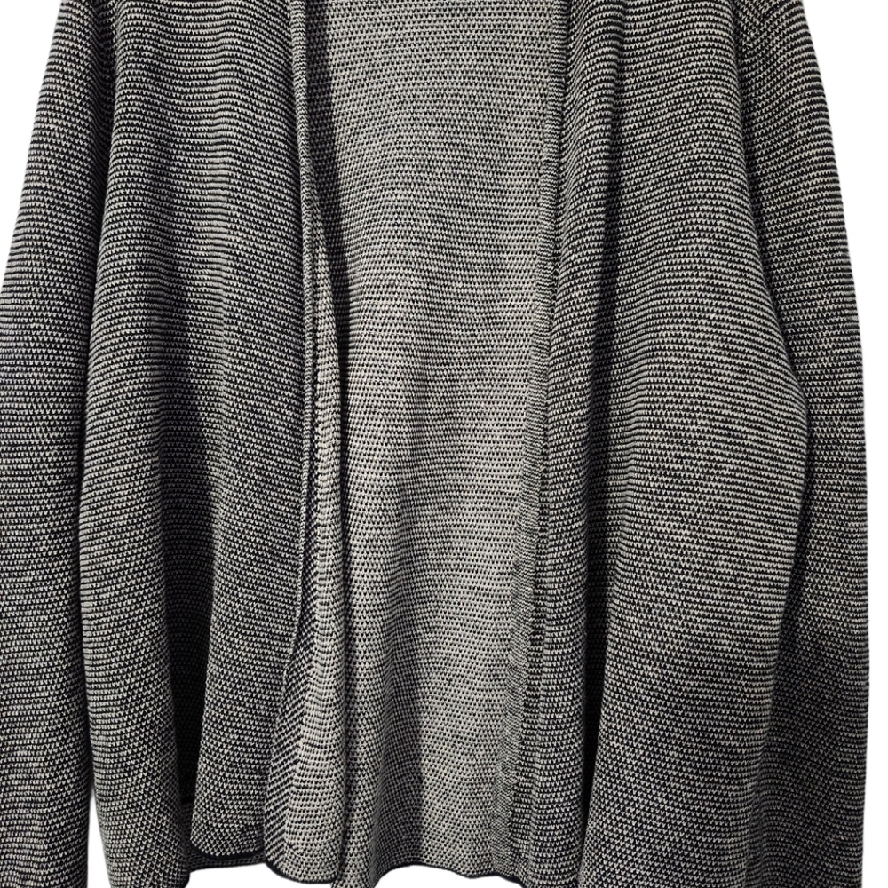 Eileen Fisher  Women's L Open-Front Cardigan 100% Organic Linen  Black - Picture 9 of 9